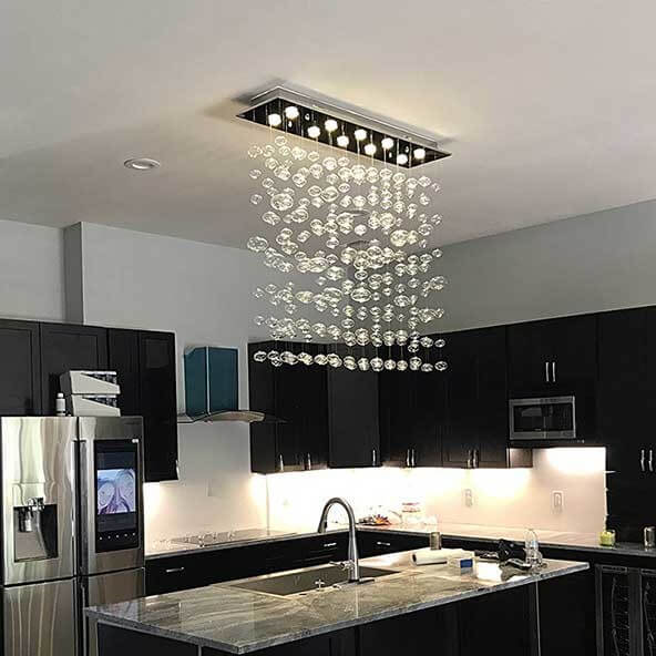 لوستر سقفی جذاب با طرح حباب برای آشپزخانه-aramset.com